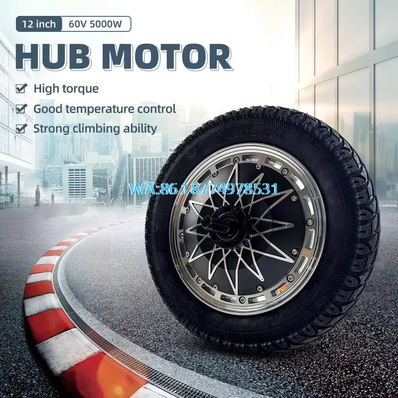 Yüksek Güçlü 12 İnç 60V Bisikl - 60V 5000W Brushless Hub Motor incelemesi ve fiyatı
