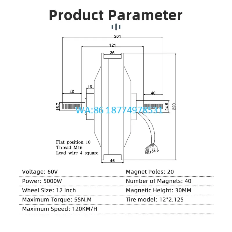 Wmwmnu 12 İnç Göbek Motor Kiti - 60V 5000W Brushless Hub Motor incelemesi ve fiyatı